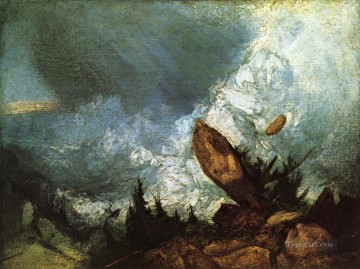 ジョセフ・マロード・ウィリアム・ターナー Painting - グラウビュンデン地方の雪崩の落下 ロマンチックなターナー